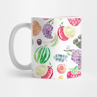 Watercolor Fruit And Vegetable Pattern Mug